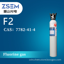 High Purity Fluorine gas F2 High Purity 99.99% 4N Chemical Cleaning Agent